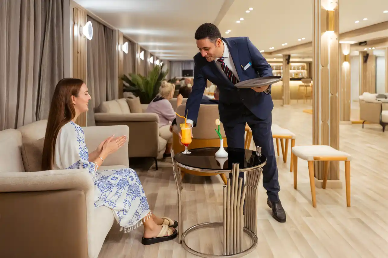 Lounge aboard the MS Alma Nile Cruise Nile cruise